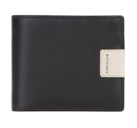 Шкіряний гаманець з логотипом середній 26-1-119-19