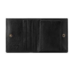 Women's leather compact wallet, black, 21-1-065-15L, Photo 1
