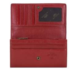 Damski portfel ze skóry poziomy, czerwony, 21-1-235-3L, Zdjęcie 1