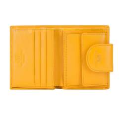Damski portfel ze skóry klasyczny, żółty, 21-1-362-YL, Zdjęcie 1