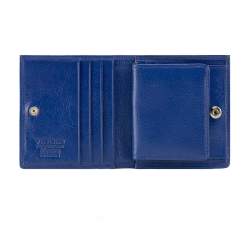 Women's small leather wallet, navy blue, 25-1-065-TL, Photo 1