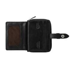Women's leather purse, black, 26-1-440-1, Photo 1