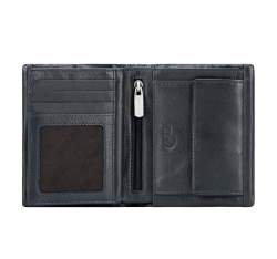 Classic leather wallet, dark navy blue, 26-1-446-N, Photo 1