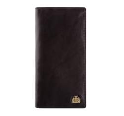 Damski skórzany portfel z herbem pionowy, czarny, 10-1-335-1, Zdjęcie 1
