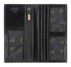Damski portfel ze skóry klasyczny duży, czarny, 21-1-335-1, Zdjęcie 1