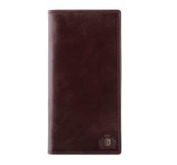 Damski portfel ze skóry z herbem bez zapięcia, brązowy, 39-1-335-3, Zdjęcie 1