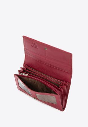 Damski portfel skórzany z obszyciem duży, czerwony, 14-1-052-L92, Zdjęcie 1