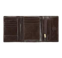 Męski portfel skórzany z wysuwanym panelem, ciemny brąz, 21-1-018-4, Zdjęcie 1