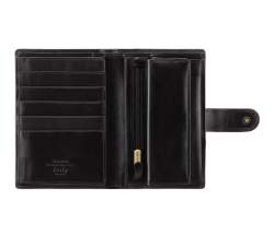 Męski portfel skórzany z dużą ilością przegródek, czarny, 21-1-035-1, Zdjęcie 1