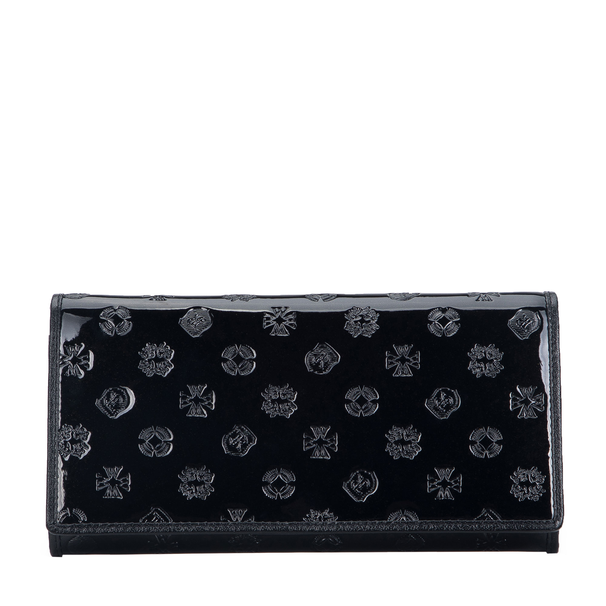 E-shop Dámska kožená peňaženka s reliéfom monogramu 34-1-075-111