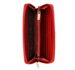 Damski portfel ze skóry na zamek, czerwony, 02-1-393-G33, Zdjęcie 1