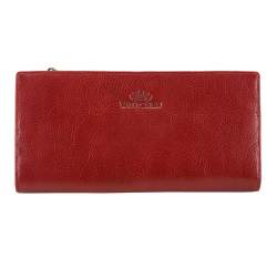 Damski portfel skórzany stylowy na napę, czerwony, 21-1-500-3, Zdjęcie 1