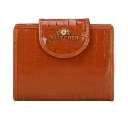 Women's croc-embossed leather wallet, brown, 15-1-362-55, Photo 1