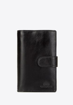 Męski portfel skórzany z dużą ilością przegródek, czarny, 21-1-035-10, Zdjęcie 1