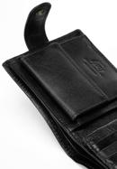 Męski portfel skórzany zapinany na napę, czarny, 21-1-125-10, Zdjęcie 5
