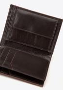 Męski portfel skórzany z brązową lamówką średni pionowy, brązowy, 26-1-456-4, Zdjęcie 4