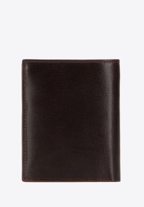 Męski portfel skórzany z brązową lamówką średni pionowy, brązowy, 26-1-456-4, Zdjęcie 5