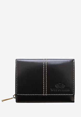 Women's leather purse, black, 14-1-121-L1, Photo 1