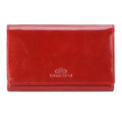 Damski portfel ze skóry z kieszenią na bigiel, czerwony, 21-1-081-3, Zdjęcie 1