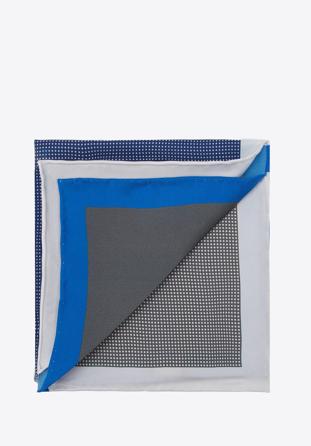Men's pocket square, red-blue, 87-7P-001-7, Photo 1