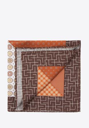 Men's pocket square, orange-brown, 87-7P-001-X5, Photo 1