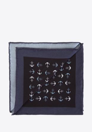 Men's pocket square, black-white, 87-7P-002-X2, Photo 1