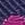 рожево-синій - Кишенькова хустка з шовку з малюнком маленька - 92-7P-001-X6
