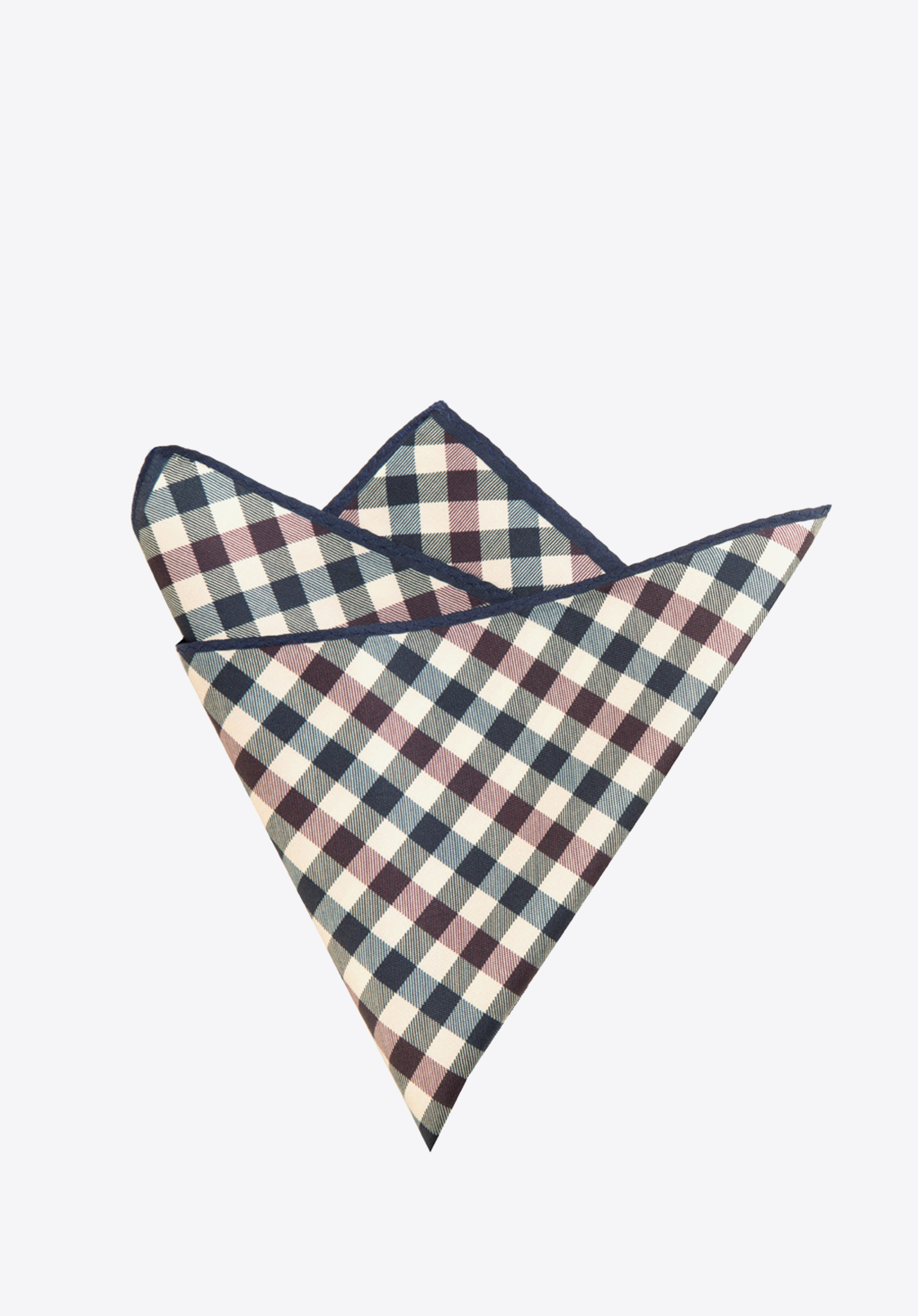Men's pocket square, navy blue-brown, 85-7P-X01-X8, Photo 1