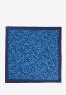 Patterned silk pocket square, blue-white, 96-7P-001-X15, Photo 3