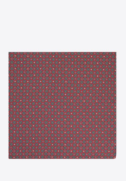 Patterned silk pocket square, red-white, 96-7P-001-X21, Photo 3
