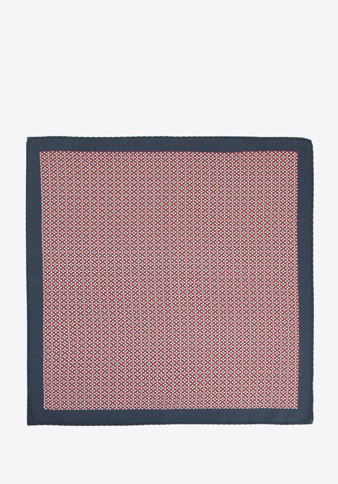 Patterned silk pocket square, white-red, 96-7P-001-X11, Photo 3