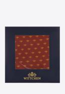 Patterned silk pocket square, red-yellow, 96-7P-001-X8, Photo 4