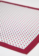 Patterned silk pocket square, white - burgundy, 96-7P-001-X1, Photo 5