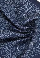 Patterned silk pocket square, navy blue-white, 96-7P-001-X3, Photo 5