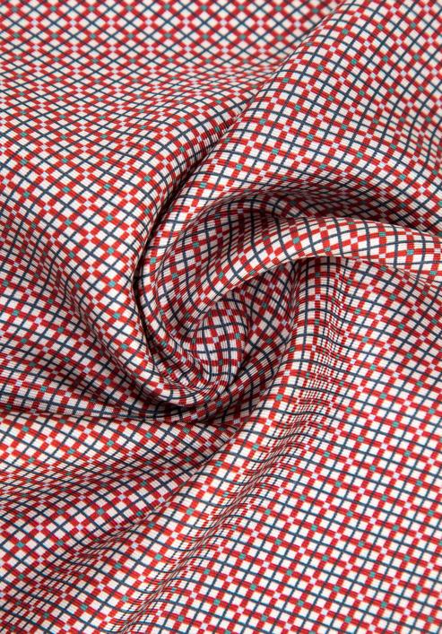 Patterned silk pocket square, white-red, 96-7P-001-X11, Photo 5