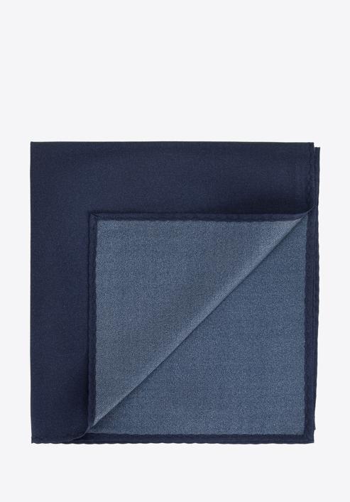 Silk pocket square, navy blue, 96-7P-001-5, Photo 1