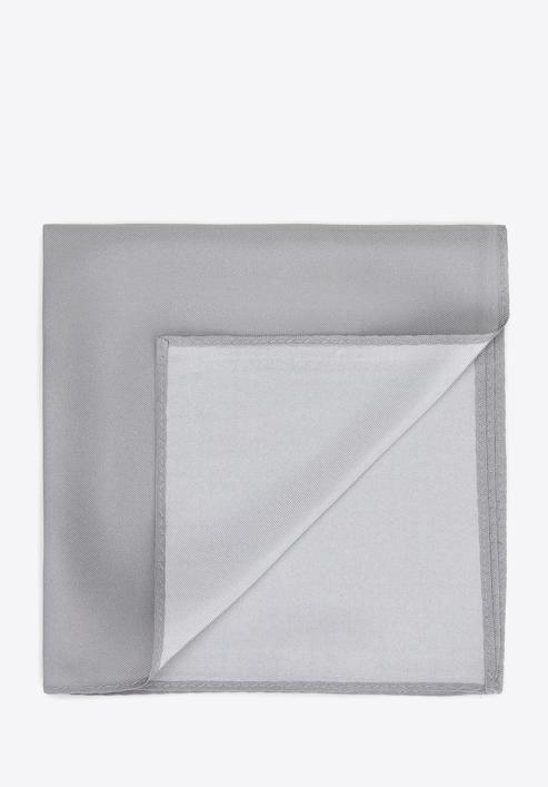 Silk pocket square, silver, 96-7P-001-5, Photo 1