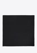 Poszetka z jedwabiu jednokolorowa, czarny, 96-7P-001-5, Zdjęcie 3