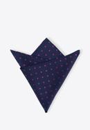 Silk pocket square, navy blue-pink, 96-7P-001-X23, Photo 2