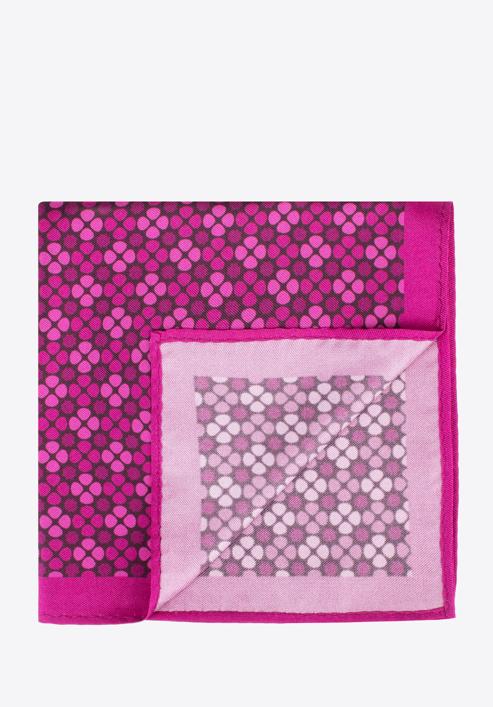 Patterned silk pocket square, pink, 97-7P-001-X2, Photo 1