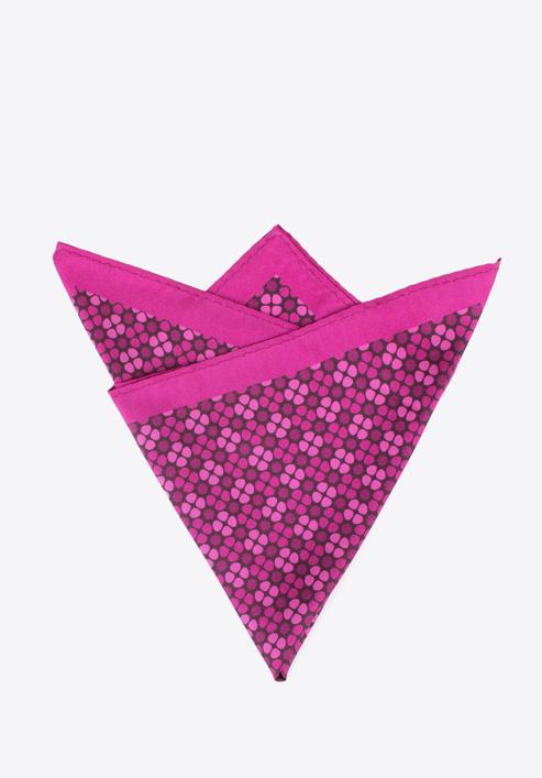 Patterned silk pocket square, pink, 97-7P-001-X4, Photo 2