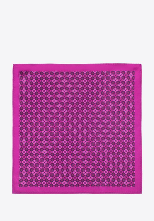 Patterned silk pocket square, pink, 97-7P-001-X4, Photo 3