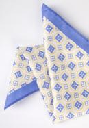 Patterned silk pocket square, blue-yellow, 97-7P-001-X2, Photo 5