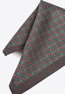 Patterned silk pocket square, brown-green, 97-7P-001-X4, Photo 5