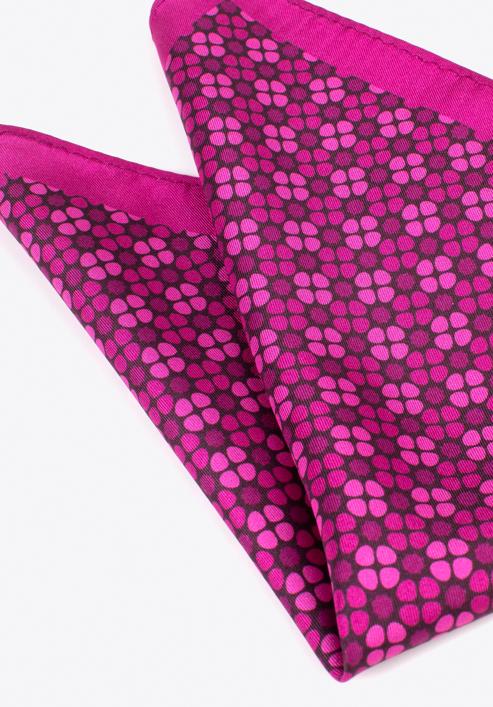 Patterned silk pocket square, pink, 97-7P-001-X4, Photo 5