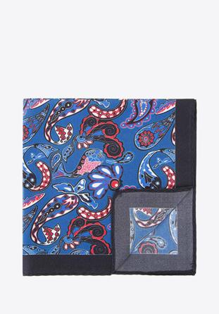 Silk pocket square, blue-red, 92-7P-001-X3, Photo 1