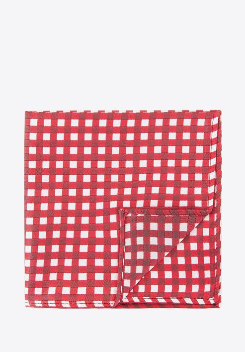 Silk pocket square, red-white, 92-7P-001-X7, Photo 1