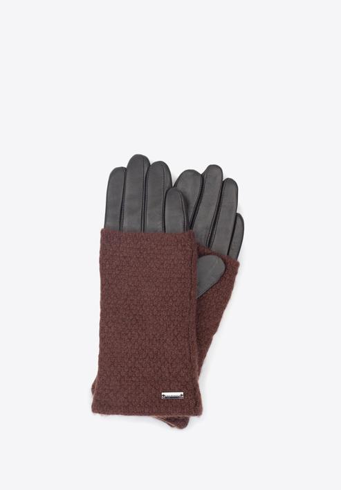 Rękawiczki damskie, ciemny brąz, 39-6-563-BB-L, Zdjęcie 1