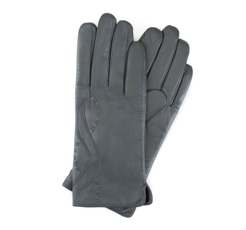 Женские кожаные перчатки с декоративным швом 39-6L-188-S