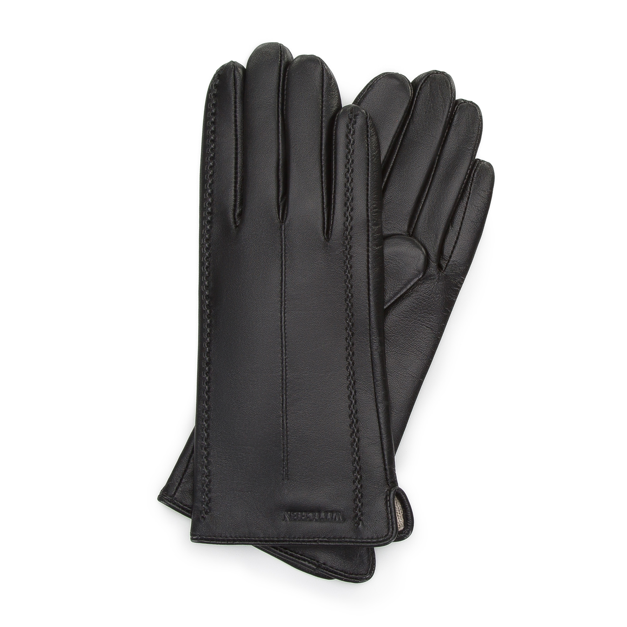 Elegantné dámske kožené čierne rukavice Wittchen 44-6A-004-1